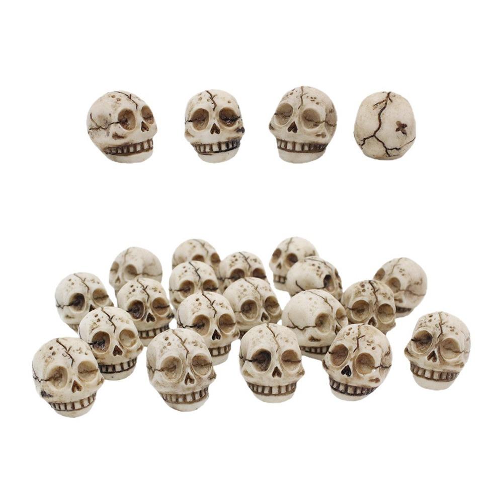 20PCS Lightweight Halloween Skull Figurine Resin Miniature Dragon Skull Figurine  Home Decoration