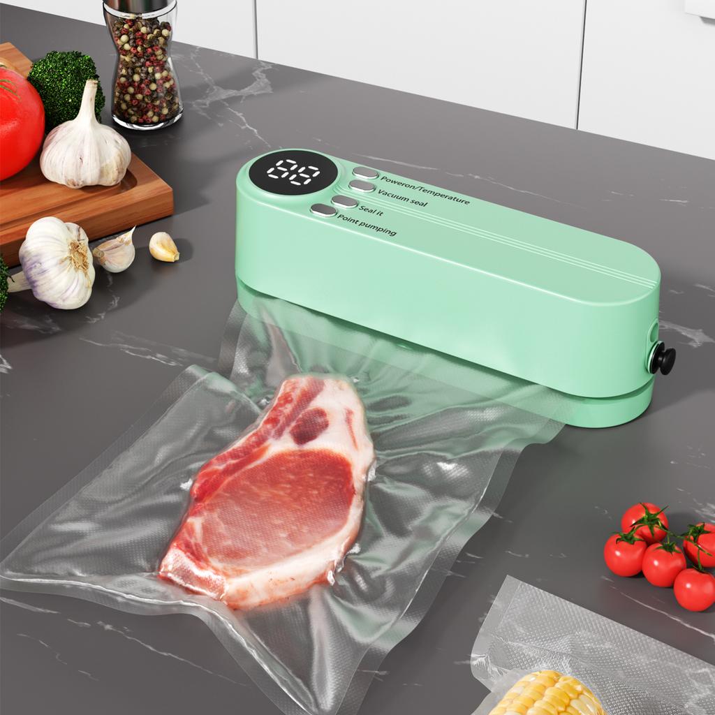 Мини-вакуумная машина для сохранения свежести, бытовая небольшая машина для запечатывания продуктов питания, полностью автоматическая машина для запечатывания вакуума