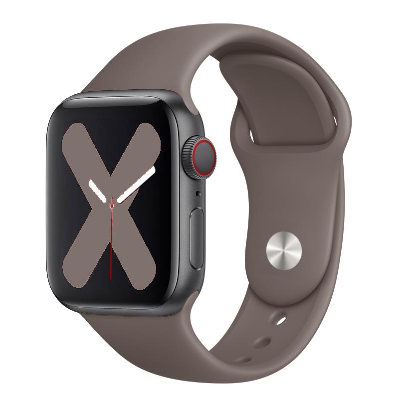 Ремешок для Apple Watch 44мм 45мм 40мм 41мм 42мм 46мм Спортивный силиконовый ремешок для смарт-часов Браслет iWatch Серии 10 9 8 11 SE 3