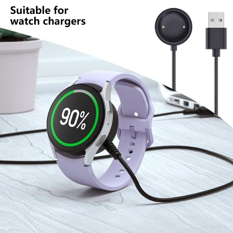 Быстрый магнитный USB-кабель для зарядки умных часов Color/S6/X1. Надежное соединение. Легкий кабель питания. Удобно носить.