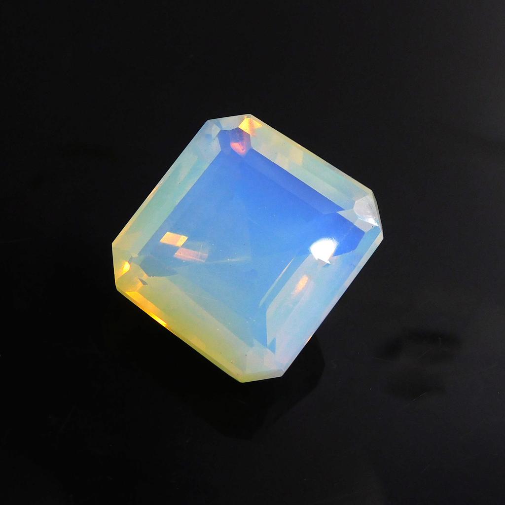 Lab-Created Opal Loose Gemstone 79.80 ct Ethiopian Multi-Color Square October Birthday Birthstone