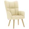 VidaXL Recliner Chair Cream Fabric, Chair, Recliner, Fabric Recliner, Living Room Chair, Fabric Chair, 4016774
