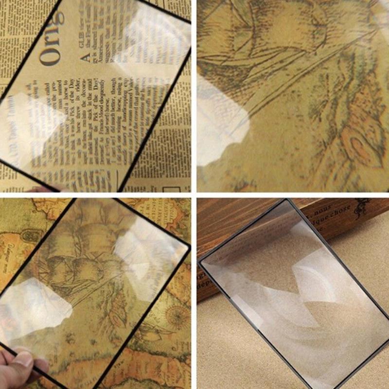 A5 Flat Pvc Magnifier Sheet X3 Book Page Magnifying Reading Glass Lens