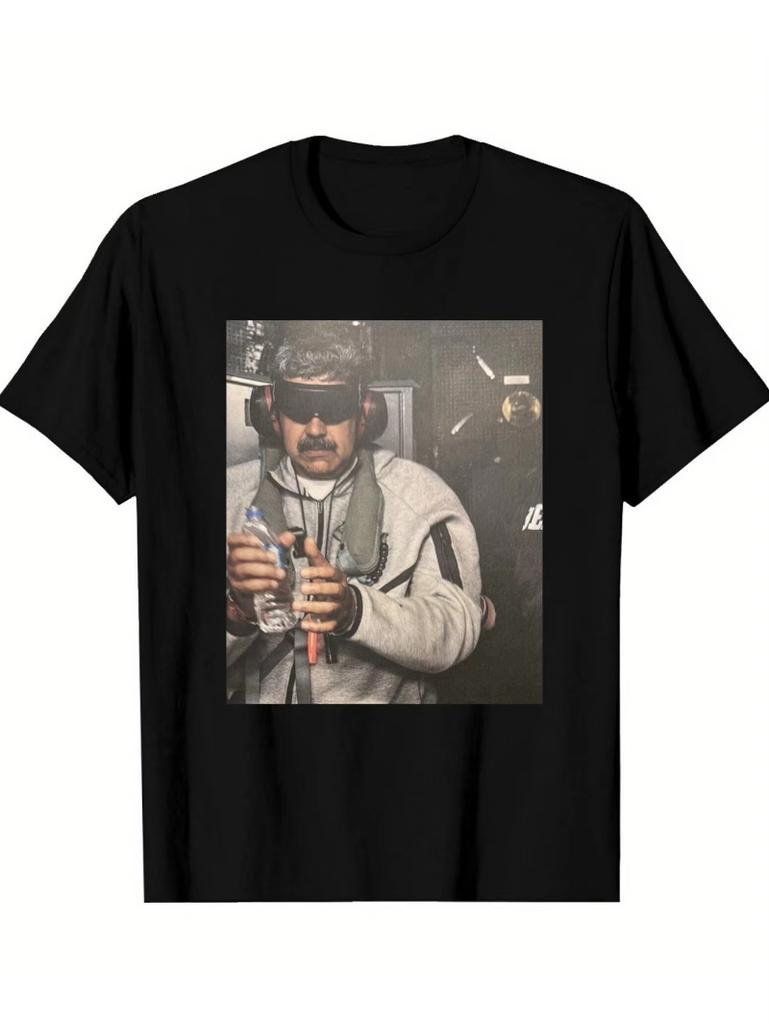 2026 New Nicolas Maduro Handcuffed on Warship Graphic Tshirt 2026 Summer Unisexs Clothing Tshirt Cotton Unisexs Summer Tshirt