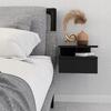Wall-mounted Nightstand with Drawer 32x35x23 Black