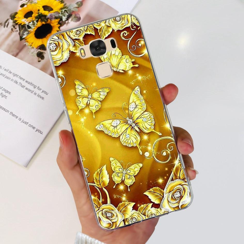 Чехол для Asus ZenFone 3 Max ZC553KL Популярный Цветок Бабочка Мягкий Силиконовый Чехол для Телефона Для ASUS X00DD X00DDA XOODD ZC553KL Funda