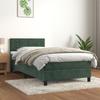 3141272 vidaXL Divan Bed and Mattress Dark Green 80x200 Cm Velvet