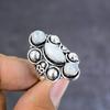 Rainbow Moonstone Handmade 925 Sterling Silver Ring Size 11 Gift For Her B4B67