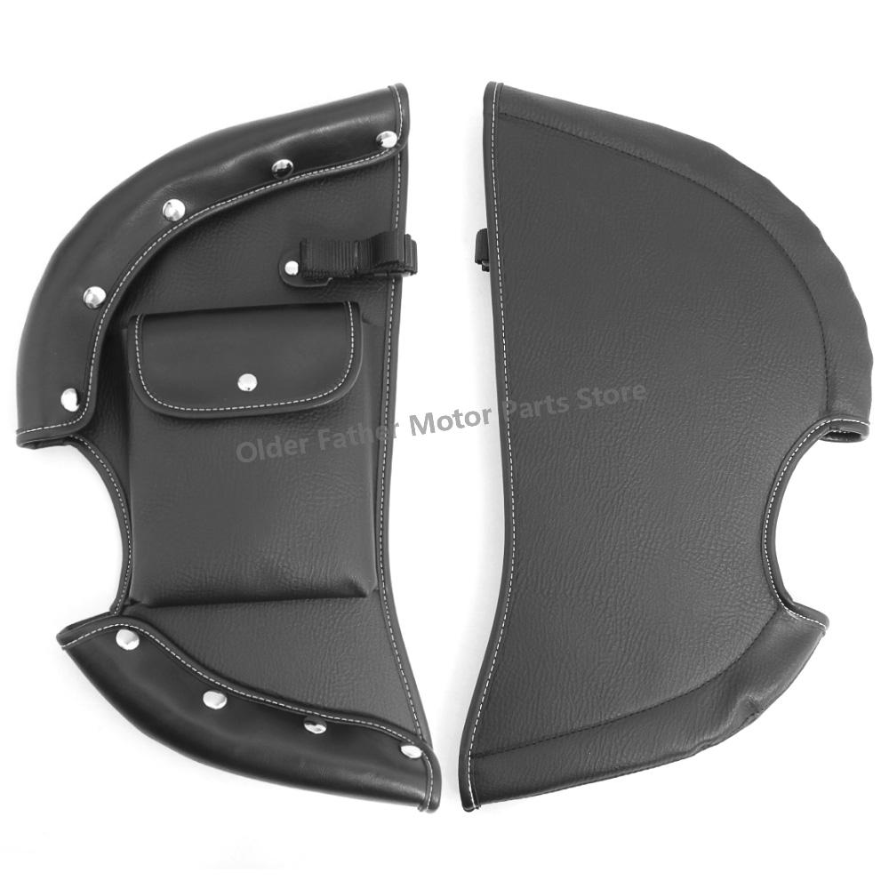 For Indian Chief Vintage Chieftain Roadmaster 2014+ Motorcycle Soft Lowers Chaps Leg Warmer Bags Crash Bar Bag Protection Rider