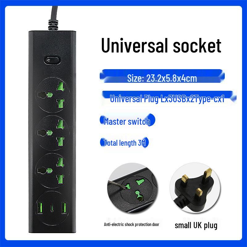 Универсальный европейский сетевой фильтр с USB, британский и немецкий стандарт, умная маленькая южноафриканская розетка