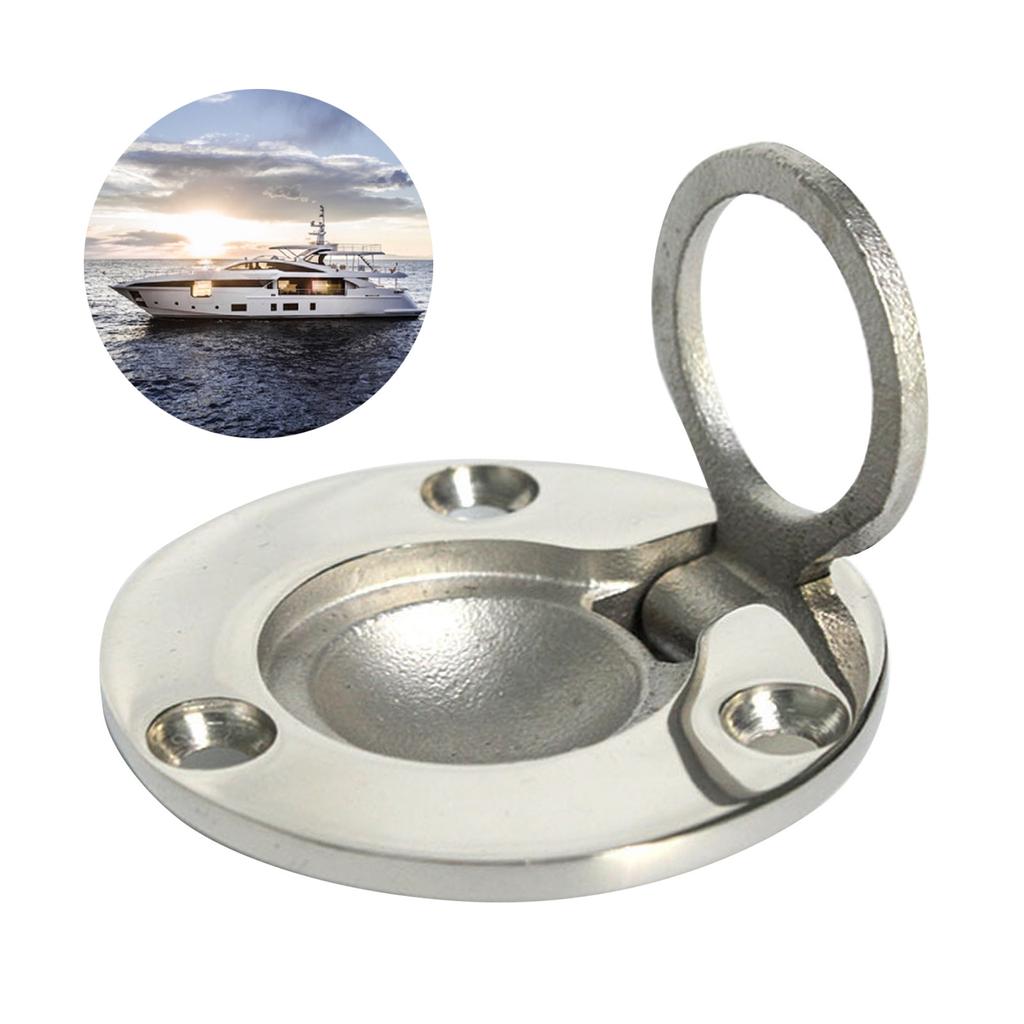 Door Knob Handle Pull Ring Stainless Marine Boat Caravan Deck Hatch Flush Pull Lift Handle Furniture Cabinet Pull Handle