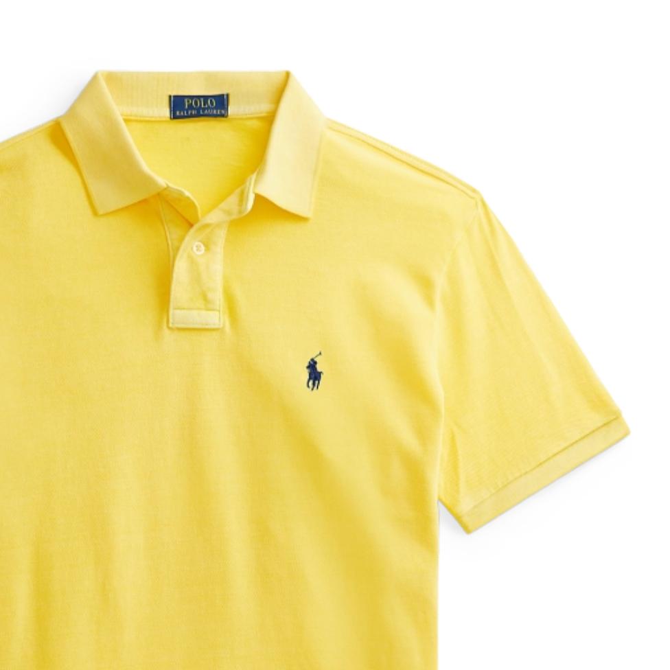 Polo Ralph Lauren SS25 Вышивка логотипа Pony Хлопок Винтажная стирка Футболка поло с коротким рукавом Мужские футболки поло MNPOKNI1N821131-700