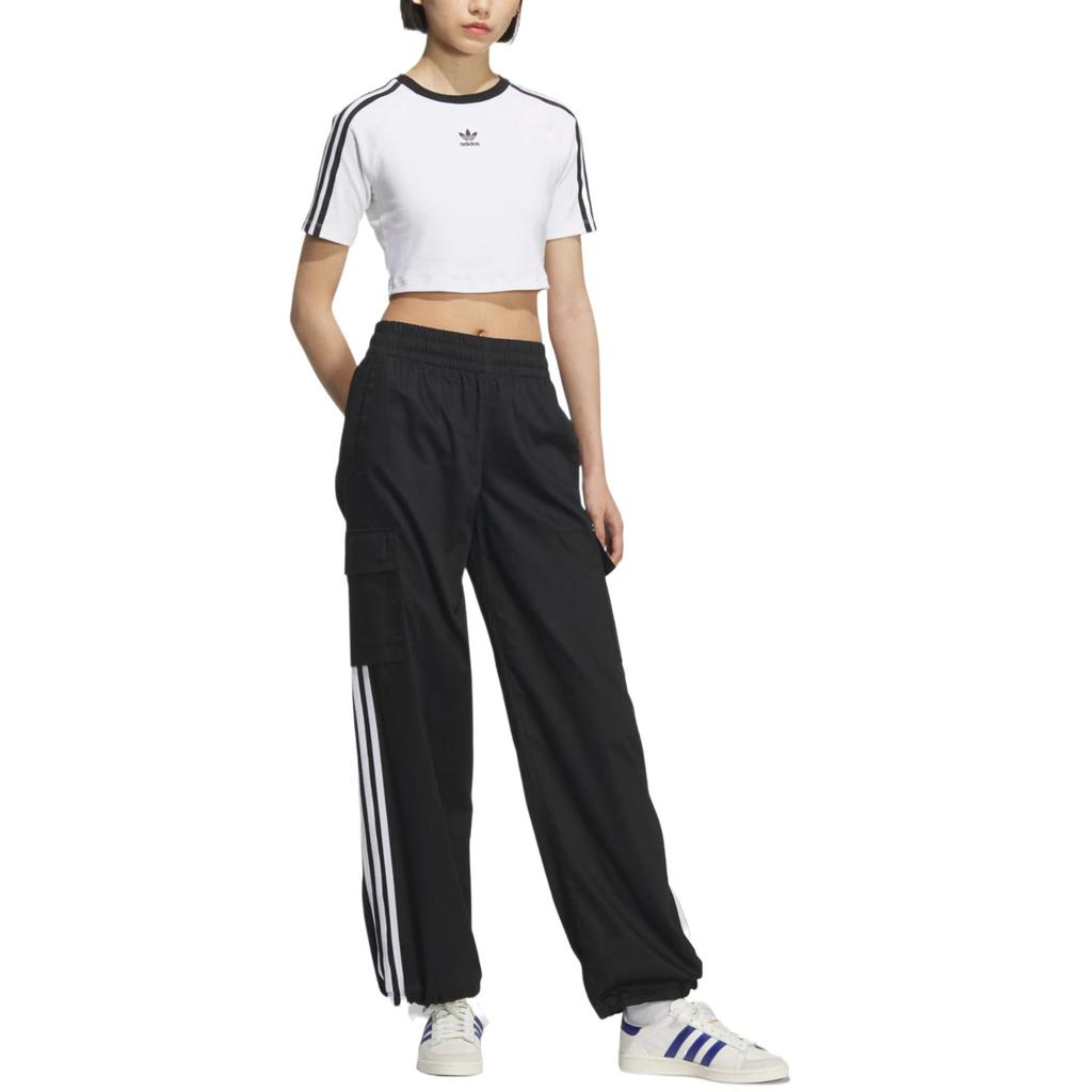 Adidas Women's Ferns Essentials Woven Cargo Tracksuit Bottoms Black