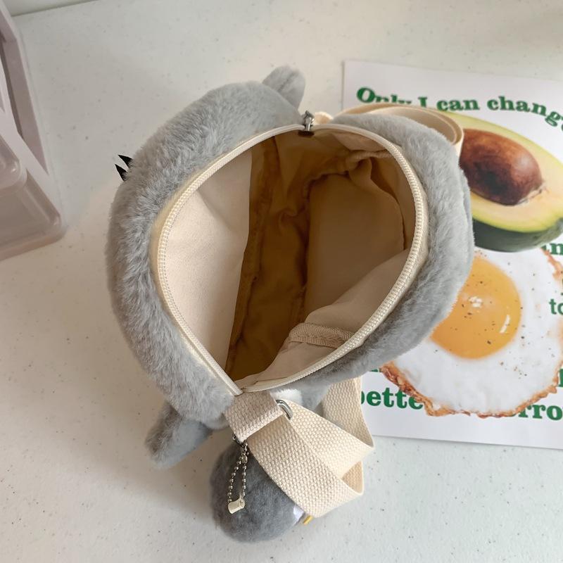 Волосатая милая маленькая девочка-пингвин, сумка через плечо, новая милая мультяшная студенческая сумка для выхода, сумка для хранения мобильного телефона