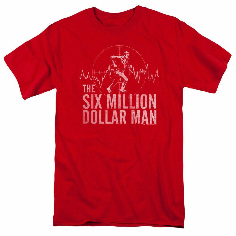 26 The Six Million Dollar Man Target T Shirt Mens Licensed Classic TV Show Tee Red Unisex T-Shirt