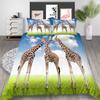 Постельное белье из трех предметов с 3D цифровой печатью серии «Жираф», полиэстер