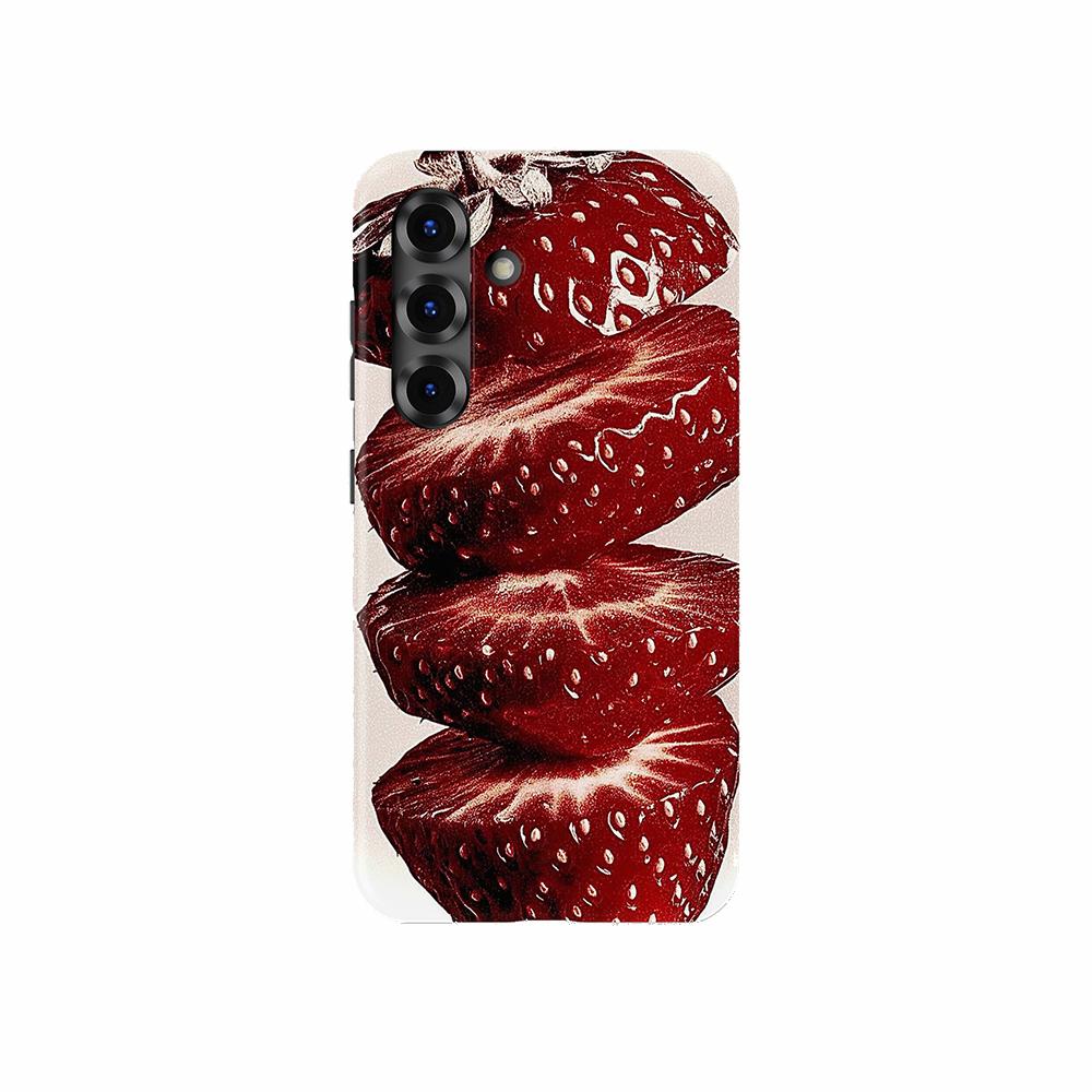 Роскошный чехол Clmj SWAG Kiss me Berry для Samsung Galaxy A56 S20 S23 S24 S25 S26 FE Plus Ultra Edge 4G 5G Двухслойный