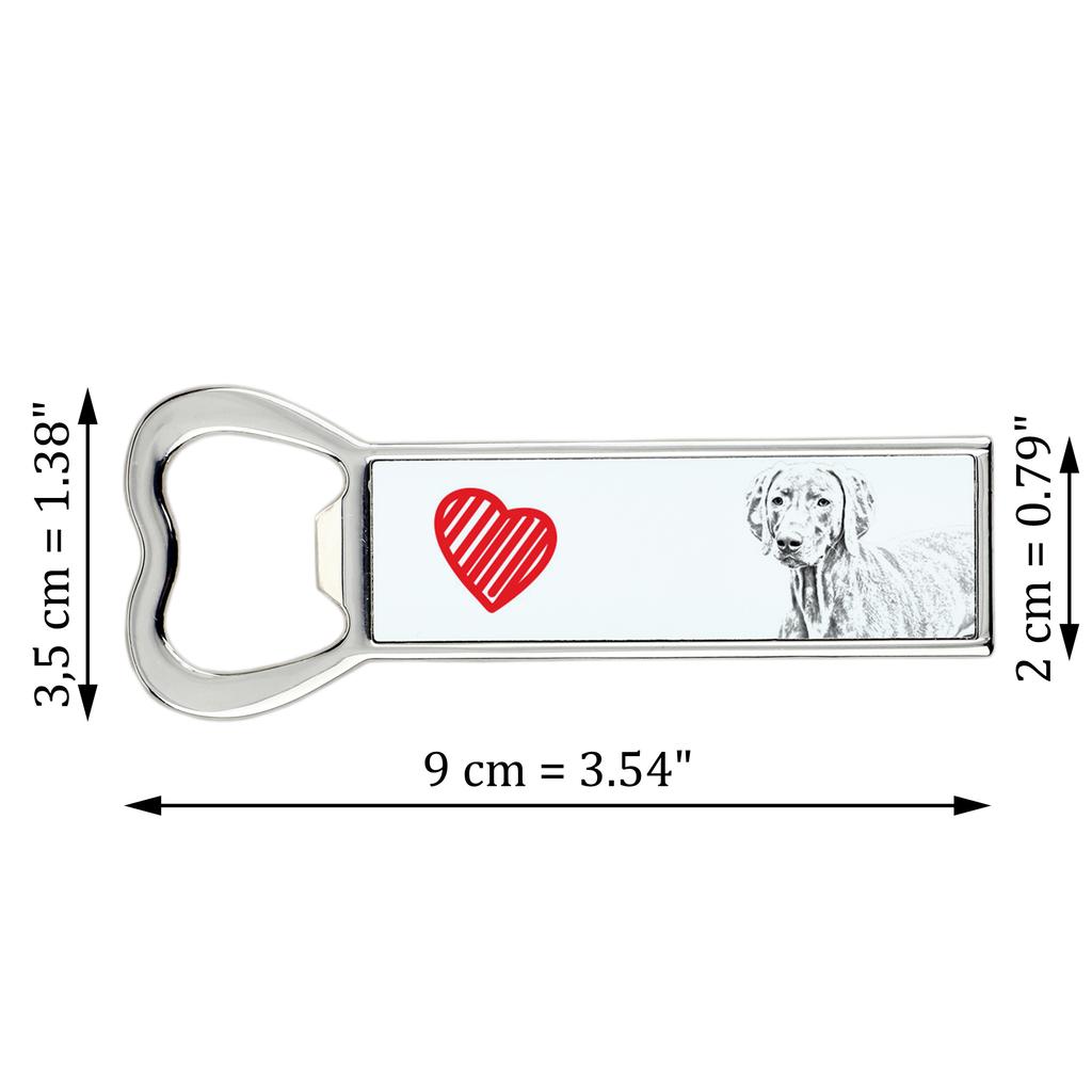 Wyżeł Weimarski, Weimaraner - Otwieracz Do Butelek Z Psem, Personalizowany Otwieracz Na Lodówkę, Wyjątkowy Upominek Dla Mężczyzny Marki Art-Dog