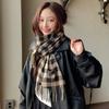 Scarf Checked Slack Stylish Retro Versatile Color Checked Scarf Long Warm Shawl