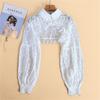 Solid Fake Collar Ruffles Classic Women Cotton Lace Diamond