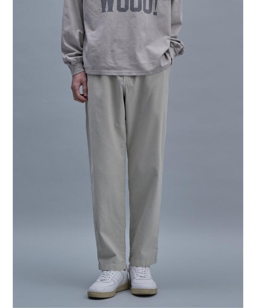 SHIFT.G Garment Dyed Cotton Slacks Beige