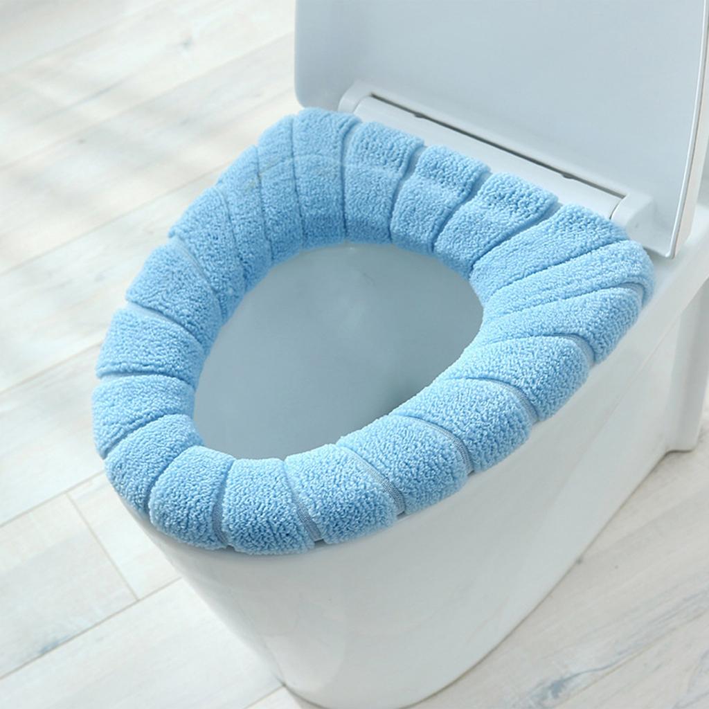 Мягкие эластичные чехлы на сиденья для унитазов, моющиеся из толстой ткани, зимние