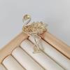 Elegant Flamingo Crystal Brooch: Cute Animal Pin for Coats or Jackets