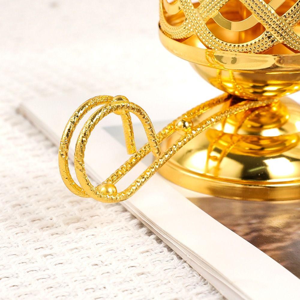 Traditional Gold Aromatherapy Furnace Handheld Metal Incense Stove Church