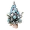 Mini Christmas Tree Small Tabletop Artificial Flocked Tree with Balls