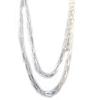 [L9670] - Silver 'Choreography' Designer Necklace