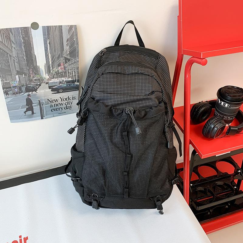 Schoolbag trendy backpack male college student schoolbag female high school junior high school student large capacity lightweight sports