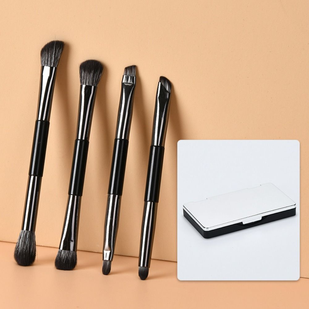 Double-ended Eyeshadow Brushes Set Eyeliner Brushes Eyebrow Pencil Travel Makeup Brush Set Portable Soft Cosmetic Brush Kit Gift
