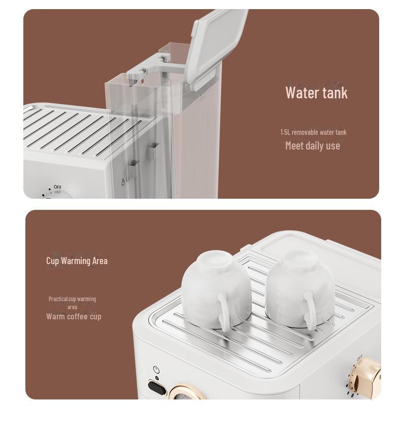 Американская полуавтоматическая эспрессо-машина UDI с экстракцией под высоким давлением и вспенивателем молока.