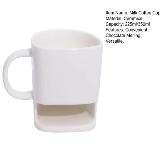Кружка для шоколадного фондю, чашка для молока и кофе, подогреватель масла, керамическая чашка для фондю, плавильный котел