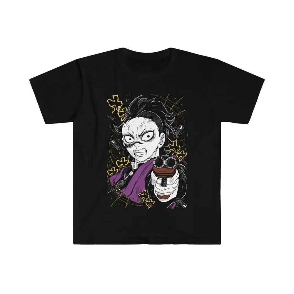Demon Slayer Tanjiro Anime Genya Shinazugawa Printed Tshirt Unisexs and Womens Tshirt Unisexs Top Sports Tshirt 2026 Summer New