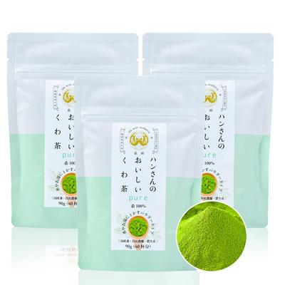 Kuwago Delicious Mulberry Tea 90 г, набор из 3 пакетиков, Mulberry Tea, порошок из листьев шелковицы, сделано в Японии, сделано в префектуре Яманаси, порошок из листьев шелковицы