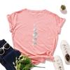 Summer Women's Loose Cotton Printed Lunar Eclipse Picture Round Neck Short Sleeved T-Shirts Women’s