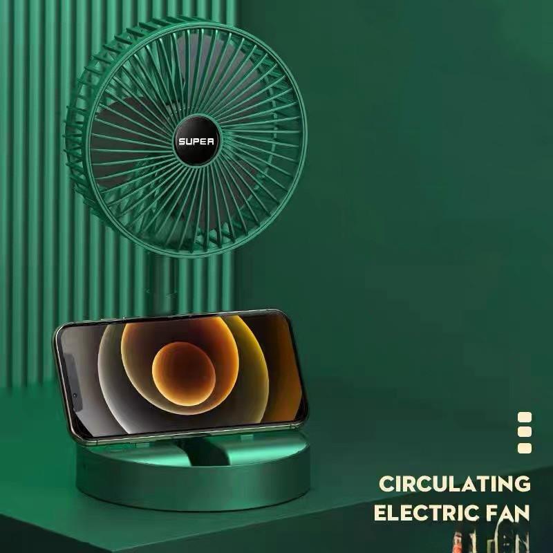 Вентилятор на подставке 6 дюймов складной портативный телескопический USB аккумулятор 3 скорости супер тихий регулируемая высота