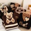 5 пар носков с рисунком медведя Милые и удобные носки средней длины Женские чулки и носки