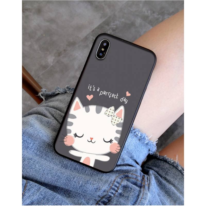 Мягкий чехол для телефона с рисунком кота для iphone 11 12 13 Mini Pro Max X XS MAX 6 6s 7 8 plus 5 5S 5SE XR SE2020