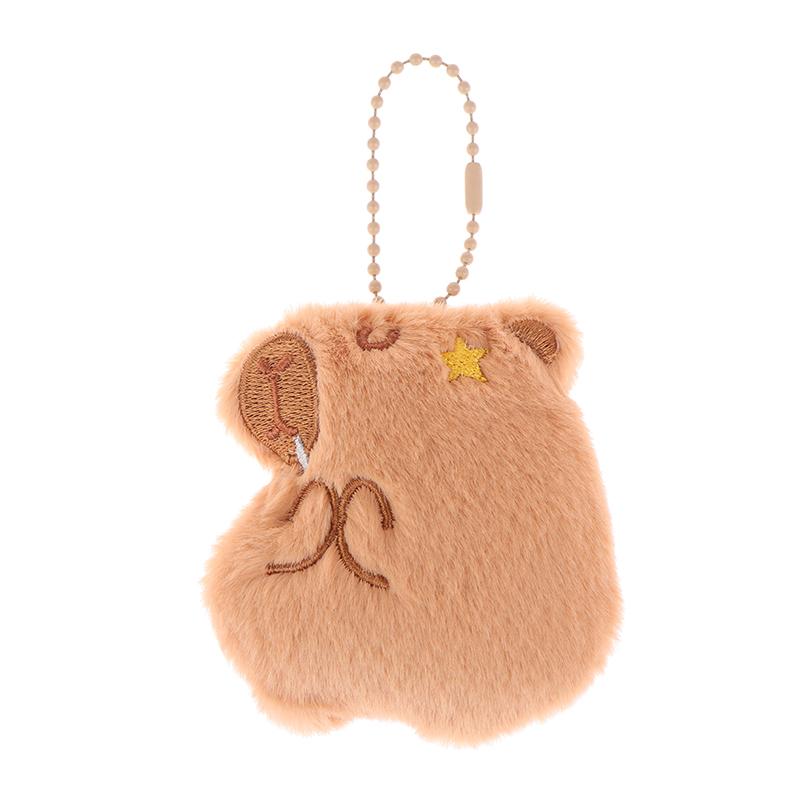 Милая плюшевая подвеска Capibara, мультяшная кукла Capybara, брелок для ключей, сумка для ключей, рюкзак, декор для детей, подарок