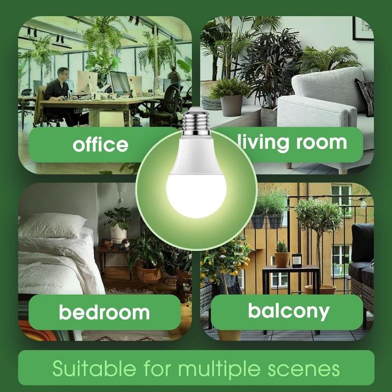 2 шт. Лампа для выращивания полного спектра A19 11 Вт E26 Лампы для выращивания для комнатных растений, цветов, теплиц, комнатных садов, гидропонных ламп