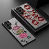 Модный чехол с принтом губ для поцелуев для Samsung Galaxy S26 Ultra S25 FE S24 S23 S22 Plus S21 FE Тонкое кольцо Гибридный TPU+PC Магнитная матовая крышка