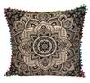 Black Gold Cotton Cushion Cover, Handmade Pillow Cases, Waist Rest Cushion, Sofa Cushion Cover, Pillow Shams, Decorative Cushion Cover