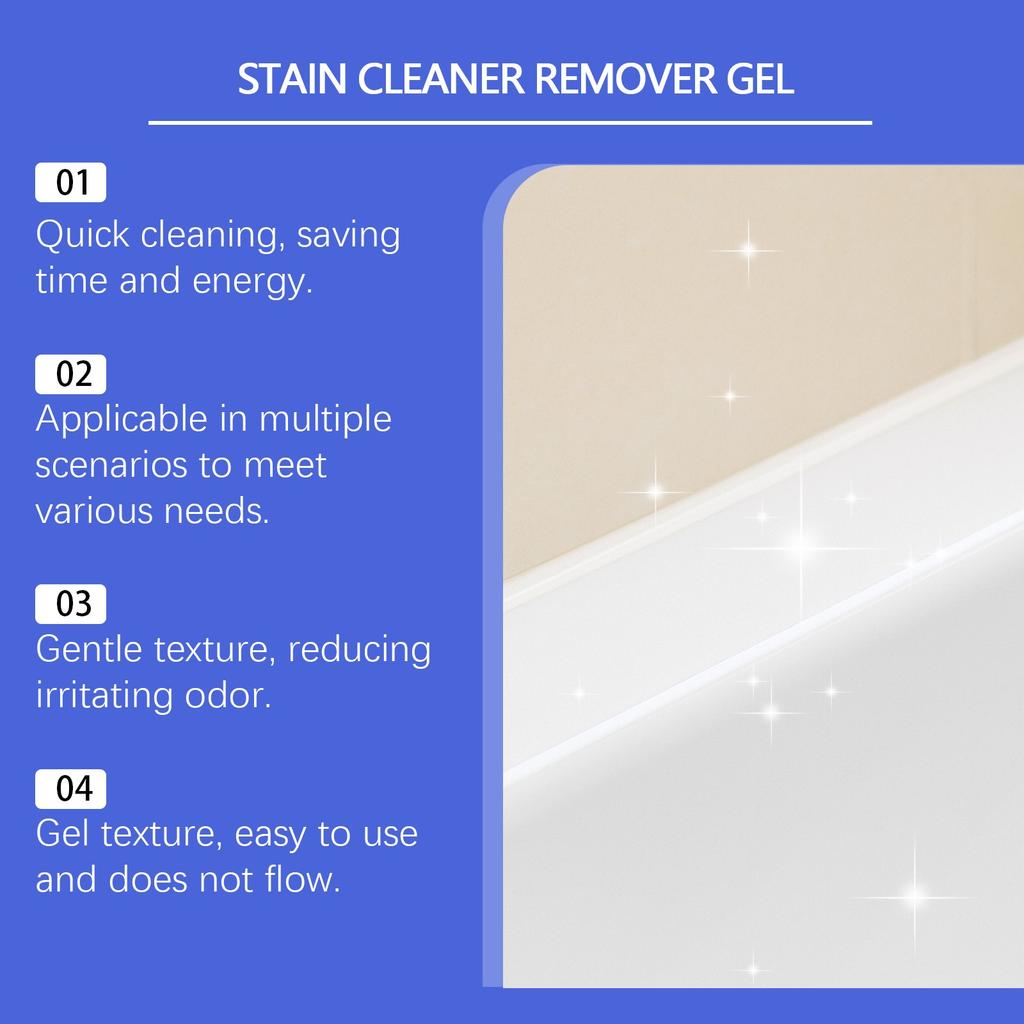 Бытовое средство для удаления пятен — это эффективный чистящий гель для душевых, ванных комнат, плитки и раковин.