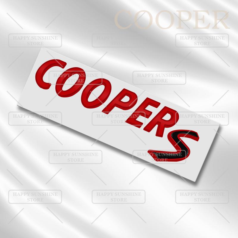 3D Металлическая Наклейка на Заднюю Дверь Багажника Cooper S D Эмблема Черными Буквами Аксессуар Декорации Кузова Автомобиля Для MINI T36 JCW