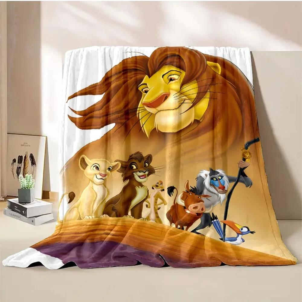 Classic Simba Lion King Theme Blanket Boys and Girls Soft Flannel Plush Blanket Bedroom Sofa Living Room Bed All Seasons Blanket
