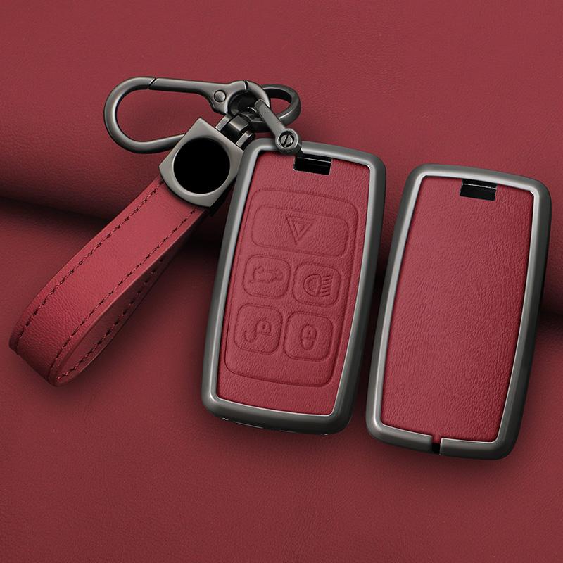 Zinc Alloy Leather Car Key Case Cover for Land Rover A9 Range Rover Sport Evoque Freelander 2 Discovery 3 4 5 EVOQUE Keychain