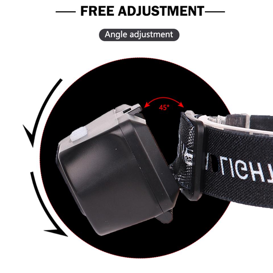 XP-G Q5 COB светодиодная фара для рыбалки, перезаряжаемая батарея 18650, налобный фонарь, лампа для кемпинга