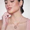 FLOWER Pendant Set In 24K Rose Gold Plated for Women